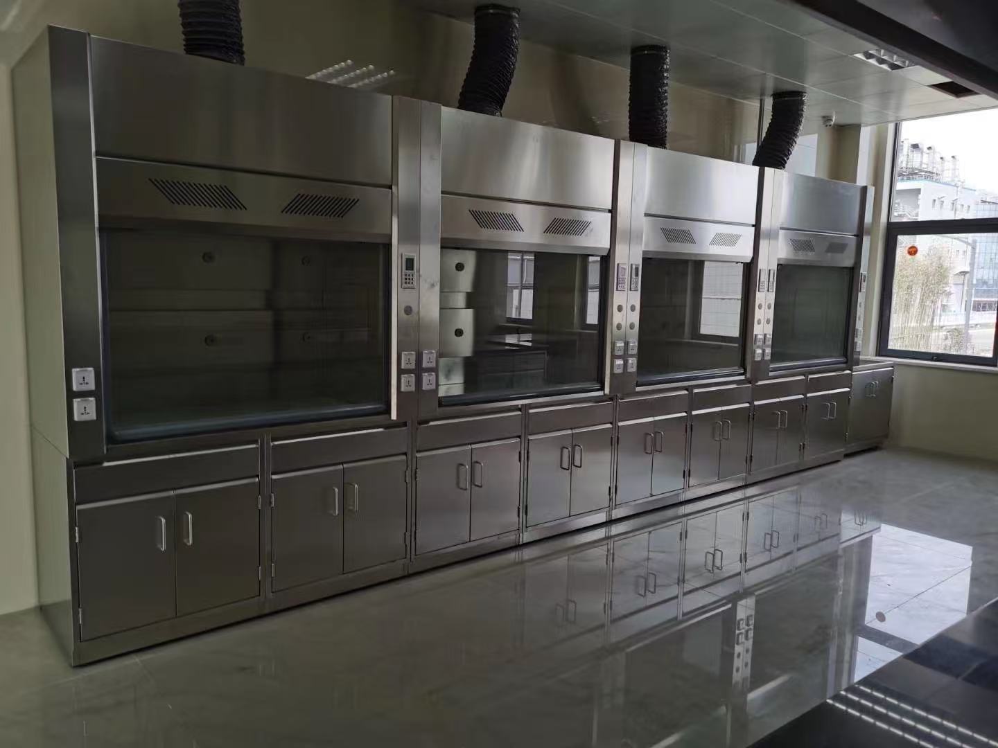 咸阳市废气处理系统不锈钢实验台 - 方案